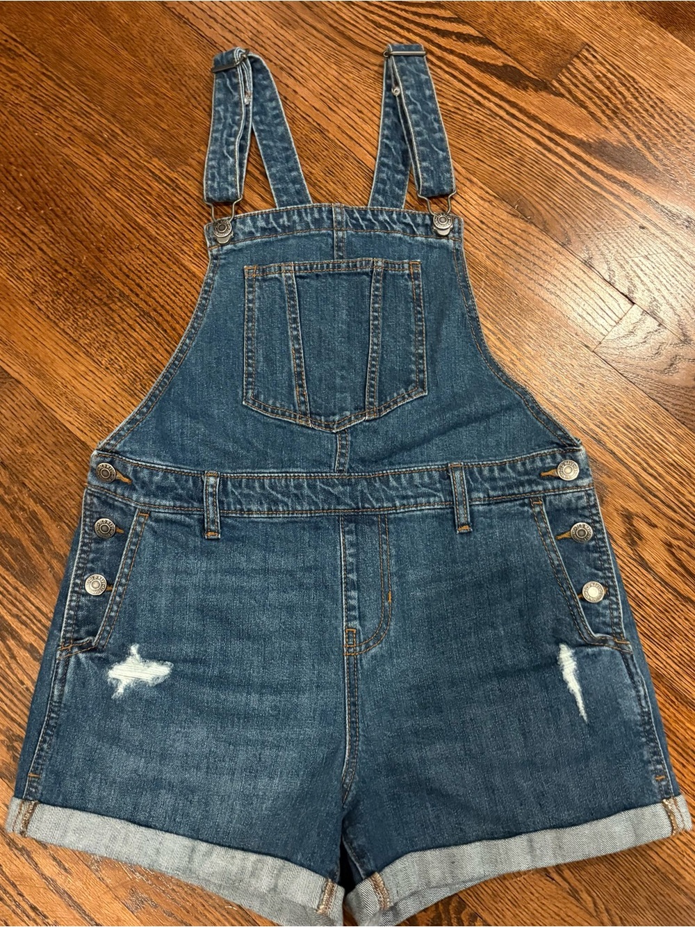 Denim Short Overalls - Blue Women's Jeans